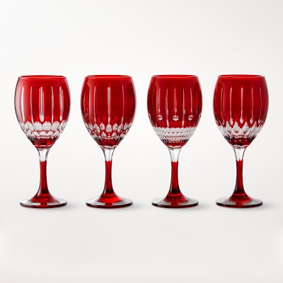 John Lewis & Partners Traditional Wine Glass, 280ml, Red