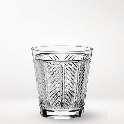 Herringbone Highball Glass by Ralph Lauren Crystal