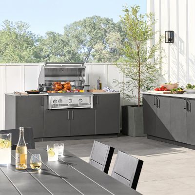 Indio Metal Outdoor Kitchen Convertable Refrigerator Cabinet