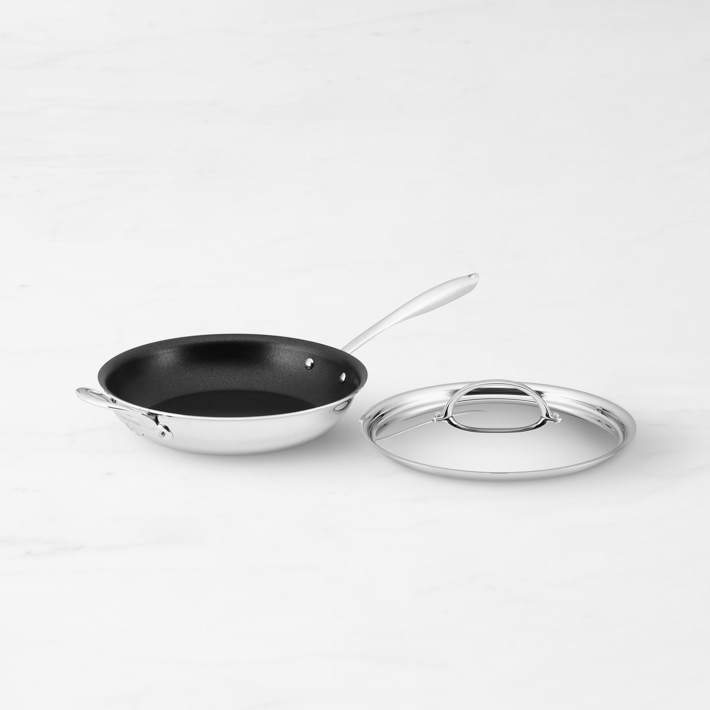 Nonstick Ceramic Saute Pan 12-Inch, Non-toxic Deep Frying Pan Skillet with  Li