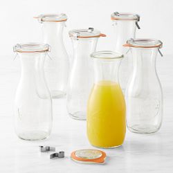  All About Juicing Glass Bottles Set - 32 oz Jars, 4