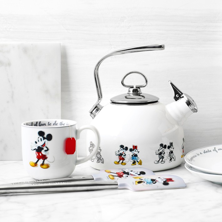 Mickey-minnie Mouse Tea Mugs Double Set Handmade Ceramic