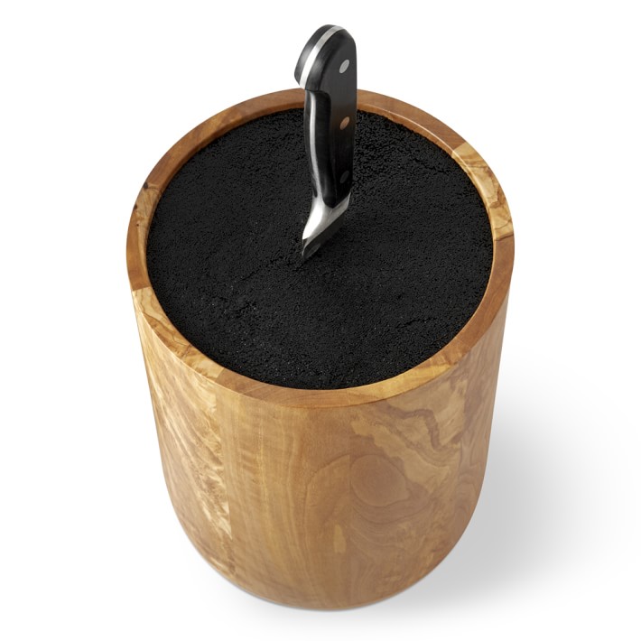 Olivewood Knife Holder with Kapoosh Insert Kitchen Counter Organizers