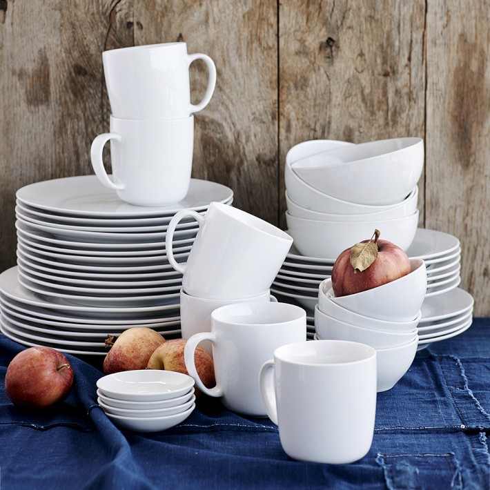 Williams-Sonoma Set of 6 White Stoneware Pantry Dish Set