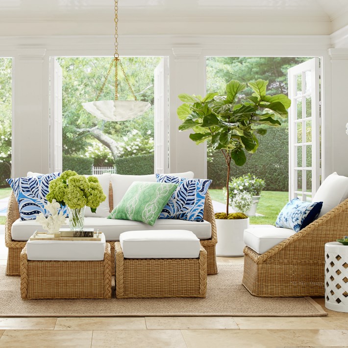 AERIN East Hampton Patio Furniture Covers Williams Sonoma