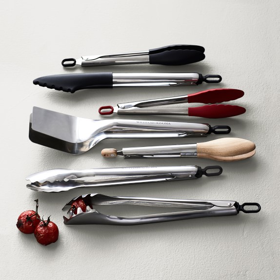 Williams Sonoma Stainless-Steel Silicone Pasta Tongs