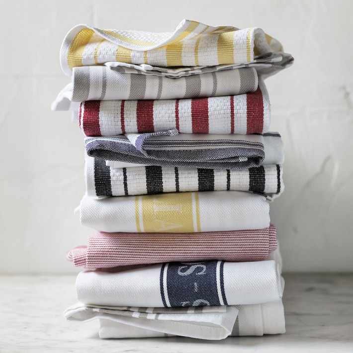 Williams-Sonoma Classic Striped Towels, Set of 4 ,Cotton(Sage)