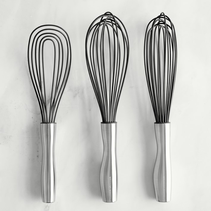 Whisk, Wisk Whisks for Cooking Small Silicone Whisk Set 3 Pack Sturdy Red