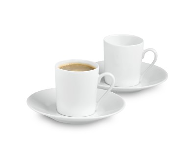Nespresso Big Game Cup and Saucer 6 oz White Porcelain Coffee Espresso Cup