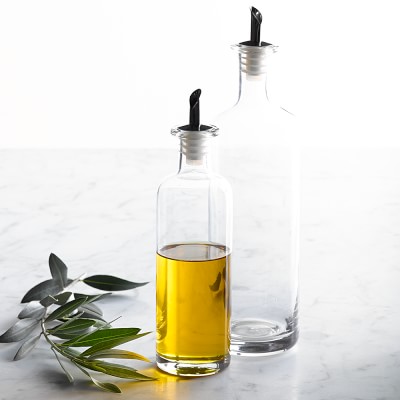 Olive Oil Dispenser and Spice Jars Set, 8 pcs Set(4 pcs Oil Bottles,3