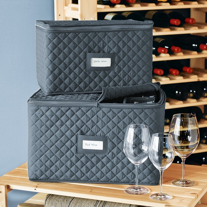 Hold Everything Quilted Storage Cases, Wine