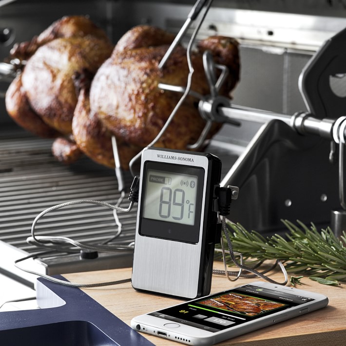 Smart Meat Thermometer Wireless, 300ft Wireless Range Bluetooth Meat Thermometer Digital, Food Thermometer with Ultra-Thin Probe Lasts 16 Hour for