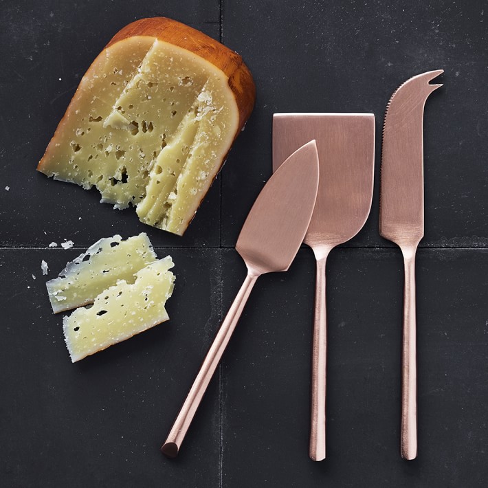 Marble & Copper Cheese Knife Set. designer serveware online. - Ink Spiller  Home