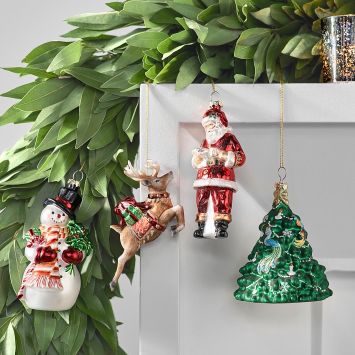 Set of 5 Vintage Metal Christmas Cookie Cutters Santa Tree Star Sleigh