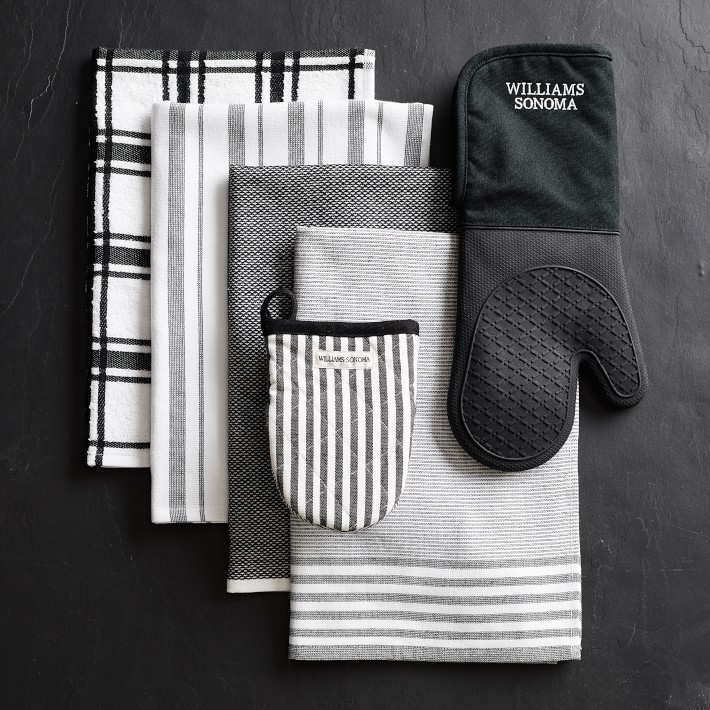 Williams Sonoma Drizzle Grey Dish Towels and Dish Cloths