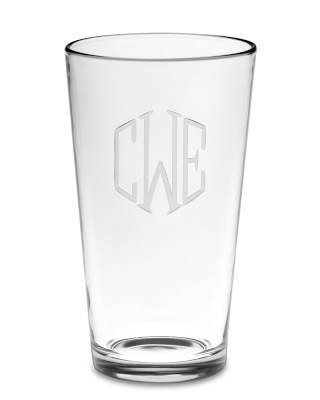 Monogrammed Pint Glasses - Set of 4 | Beer Glasses | Williams Sonoma