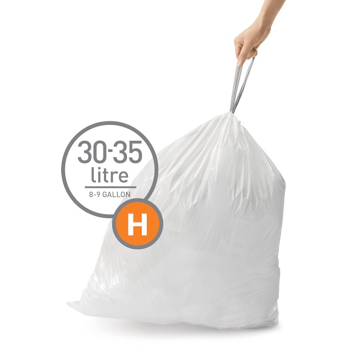 Trash bags, code R, 10 L / 20 pcs, plastic - simplehuman