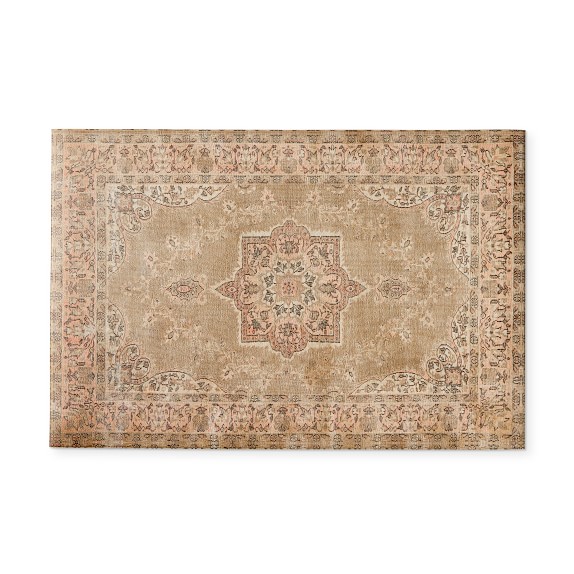 Williams Sonoma Faux Knotted Rug Comfort Mat, Blush Williams Sonoma