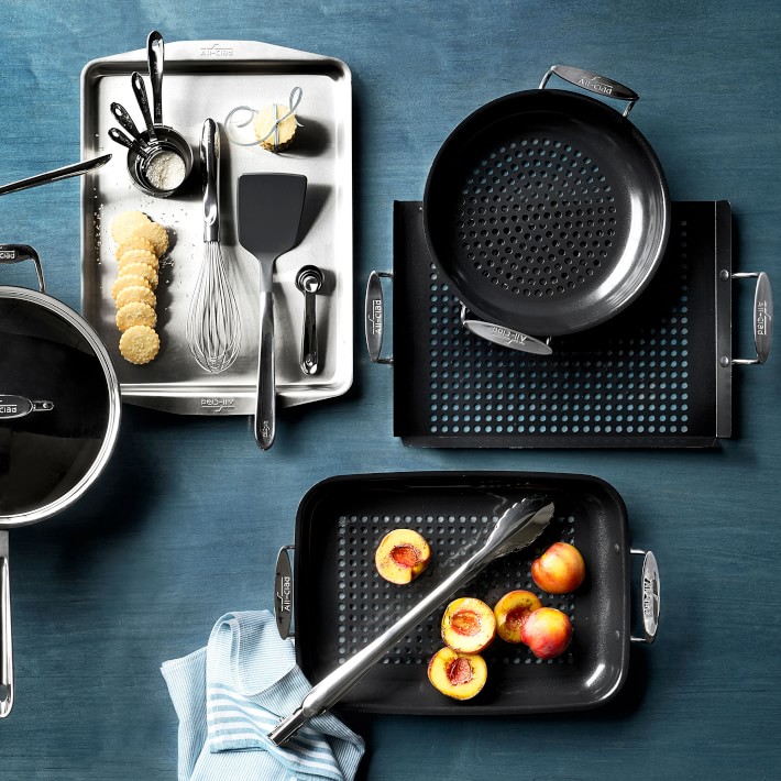 AllClad Outdoor Nonstick 3Piece Cookware Set Williams Sonoma