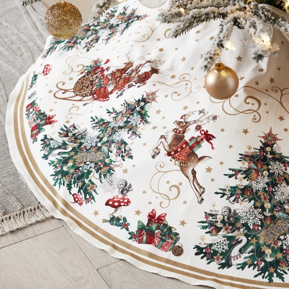 Twas the Night Before Christmas Tree Skirt Williams Sonoma