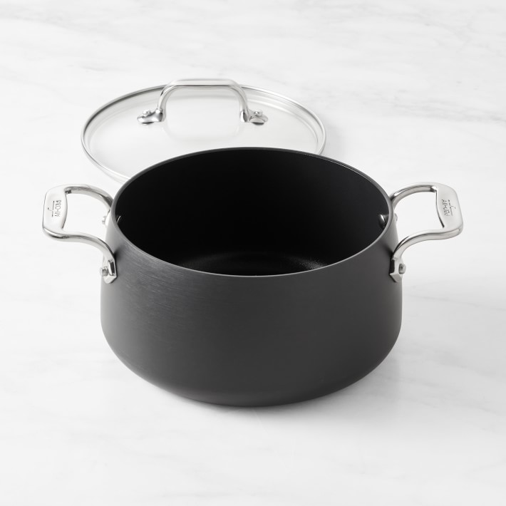 Essentials Nonstick Cookware, Stockpot with Multi-purpose Insert and lid, 7  quart