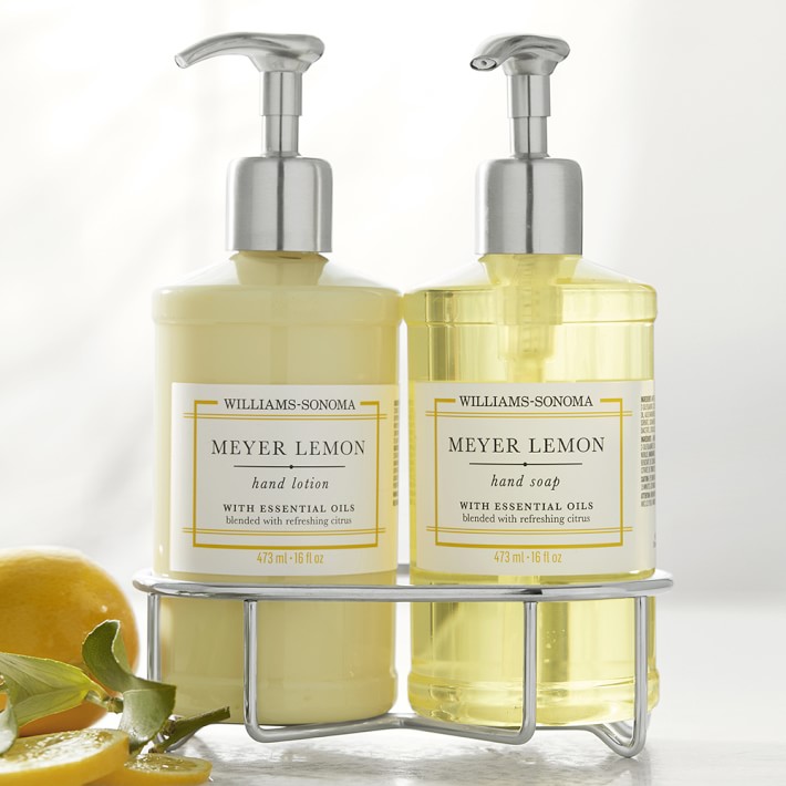 Williams Sonoma Meyer Lemon Hand Soap & Lotion - Deluxe 5-Piece Gift Set