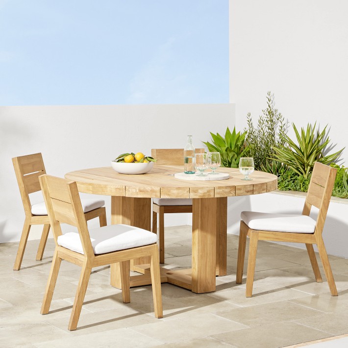 Larnaca Outdoor Natural Teak Round Dining Table