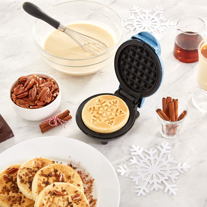 Bella Snowflake Blue Nonstick 4 Mini Waffle Maker - Macy's