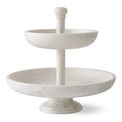 Marble Tiered Fruit Basket, Fruit Holder