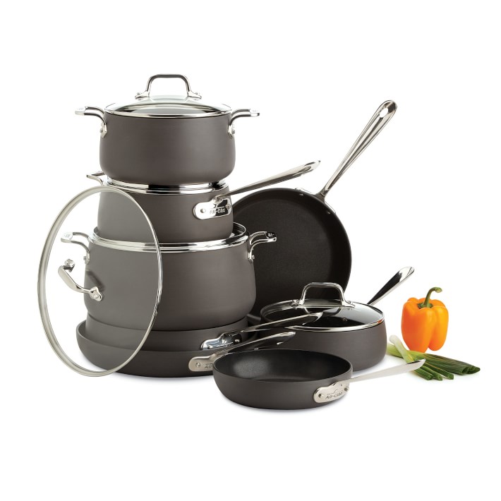 Premier™ Hard-Anodized Nonstick Cookware, 13-Piece Pots and Pans