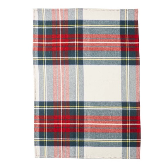 Stewart Plaid Lambswool Blanket Williams Sonoma