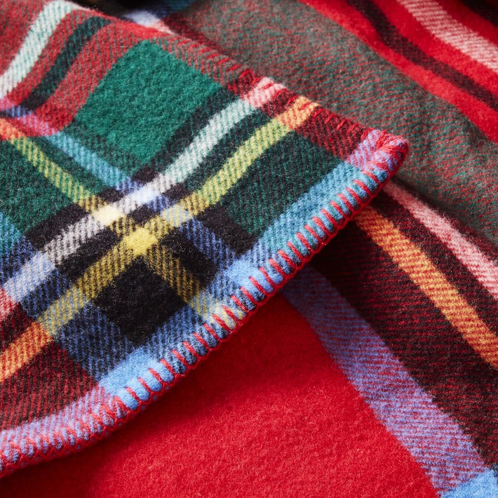 Alister Plaid Merino Wool Blanket | Williams Sonoma