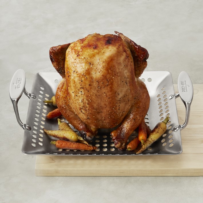 All-Clad Stainless-Steel Outdoor Chicken Roasting Pan