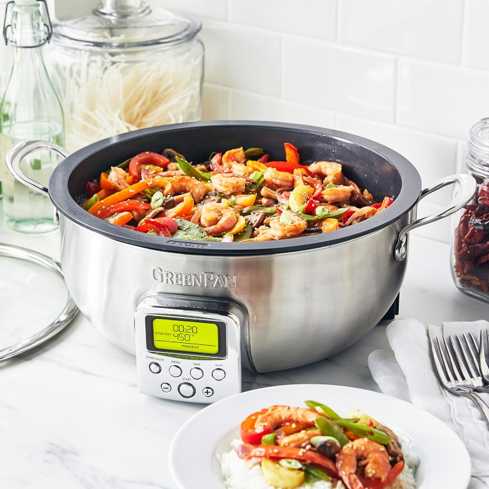 GreenPan Premiere Stainless-Steel Slow Cooker, 6-Qt. | Williams Sonoma