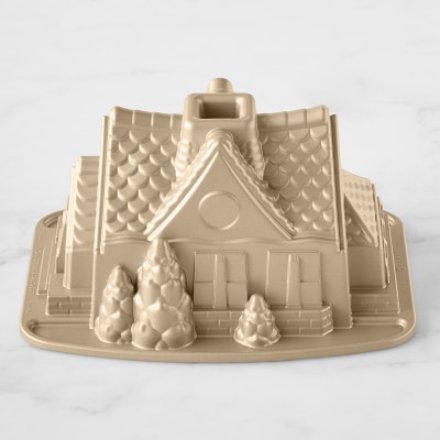 Williams-Sonoma - Holiday Time For Sharing 2018 - Nordic Ware Cast Aluminum Gingerbread  House Bundt(R) Pan