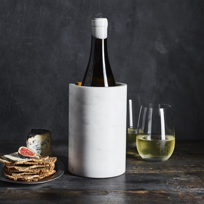 White Marble Wine Cooler, Wine Accessories