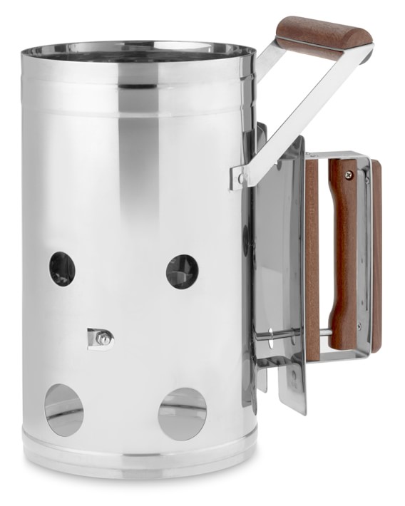 Drop Bottom Charcoal Chimney Grill Tools Williams Sonoma