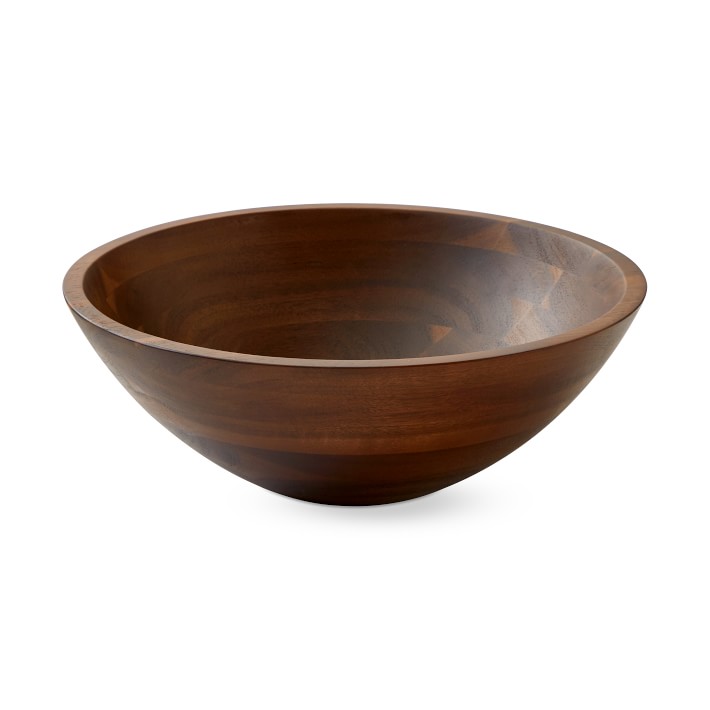 Dark Wood Salad Bowls