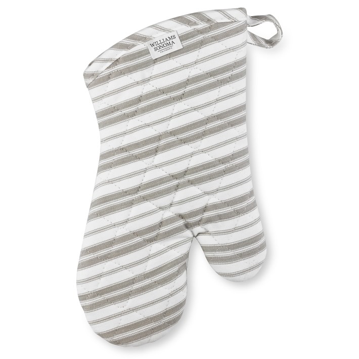 2 Blue Stripes Heat Resistant Kitchen Microwave Oven Gloves and 2