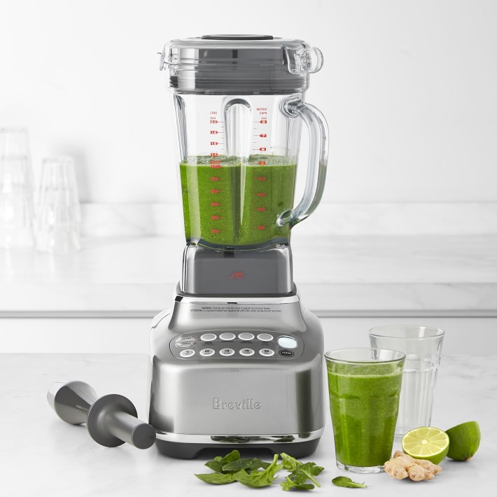 Breville The All-in-One 15-Speed Hand Blender, Stainless Steal/Black Power/Clear