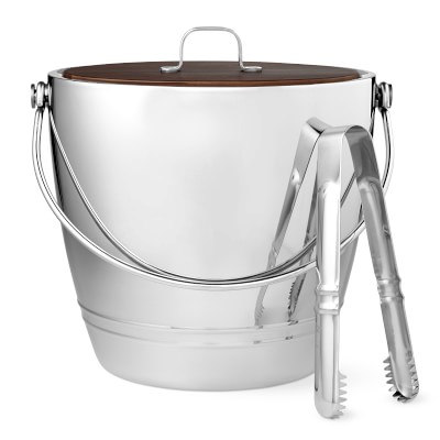 OXO Steel 4 Qt. Ice Bucket And Tong Set Stainless Steel