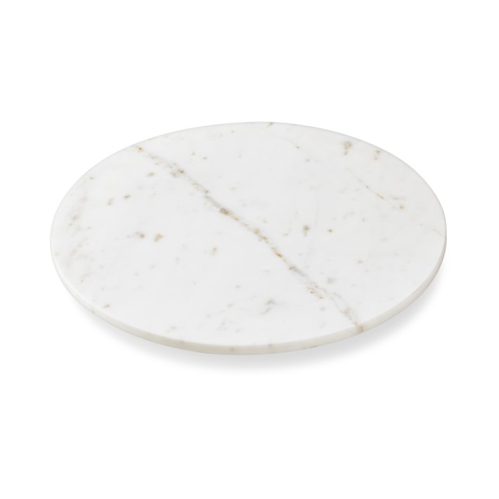 Handcrafted Beige Marble Lazy Susan
