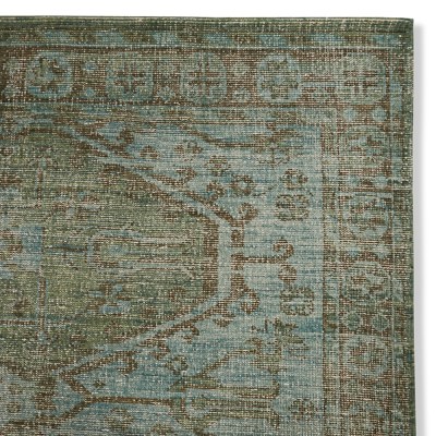 Safiya Teal Sage Bath Mat