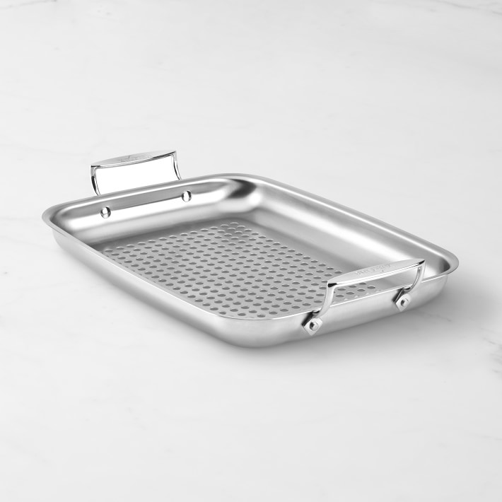 All-Clad Stainless-Steel Outdoor Roasting Pan | Williams Sonoma