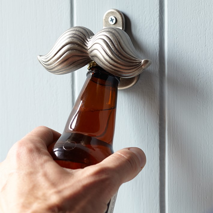 Novelty Wall-Mounted Bottle Opener, Mustache