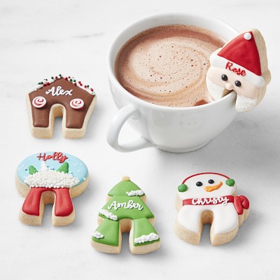 WILLIAMS SONOMA Christmas Holiday Hot Drinks Mugs- Set of 5