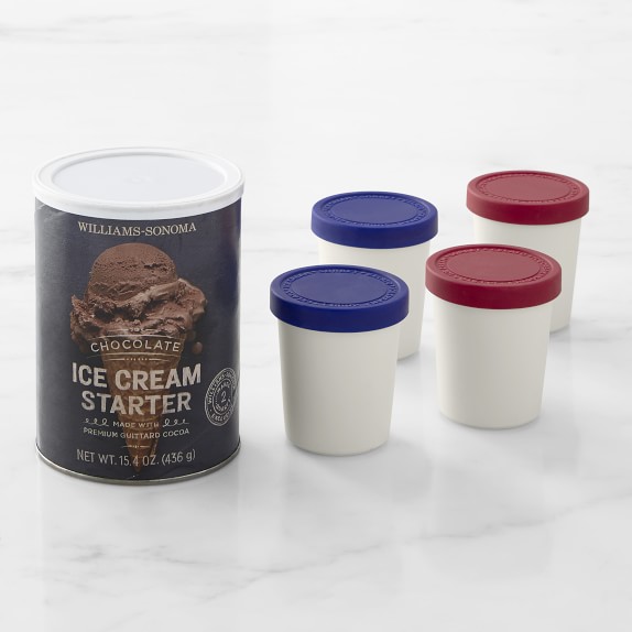 Mini Ice Cream Storage Tub Set of 4 & Ice Cream Starter Set