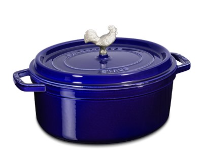 Staub Stackable Cast Iron Cookware Set - 4 Piece Sapphire Blue