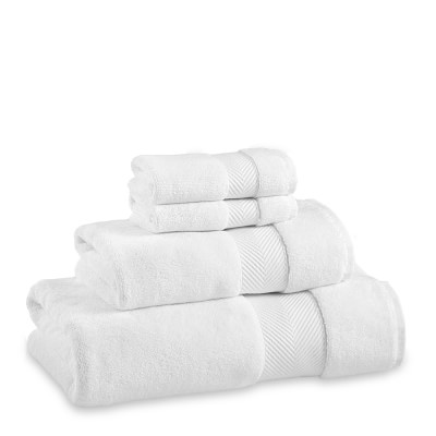 Arlow Organic Cotton White Bath Towel Set