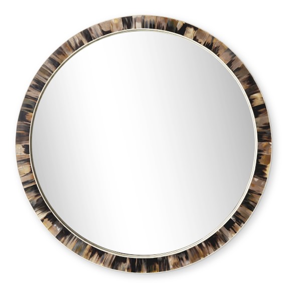 Horn and Bone Round Wall Mirror | Williams Sonoma